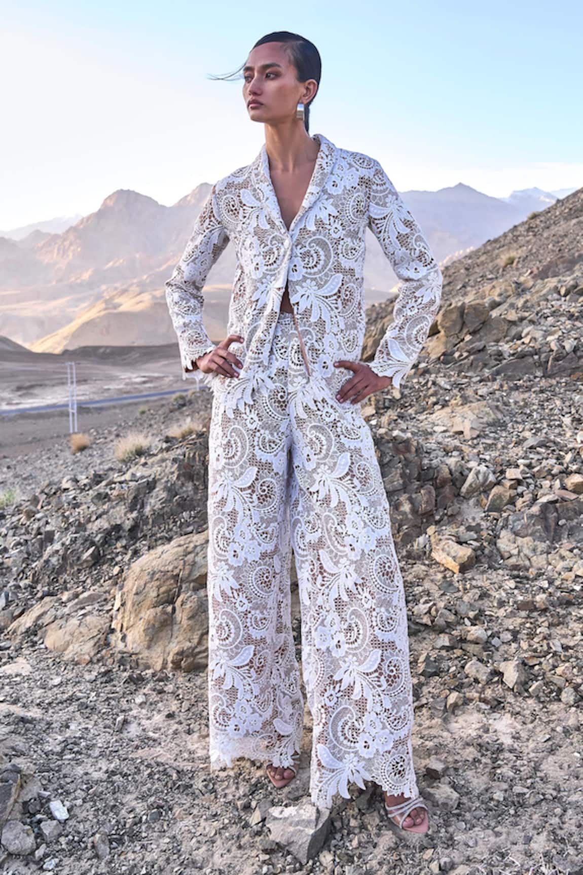 Dash And Dot Scalloped Lace Pant 