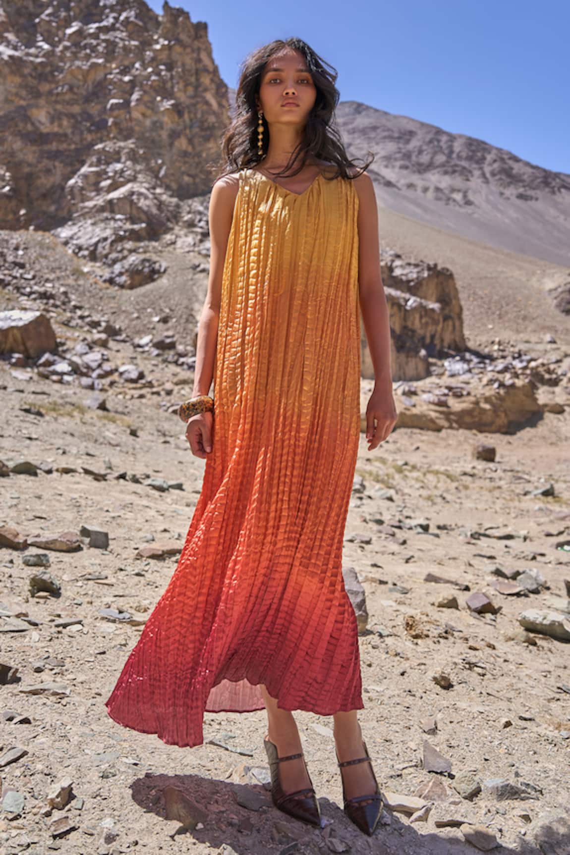 Dash And Dot Sunset Ombré Midi Dress 