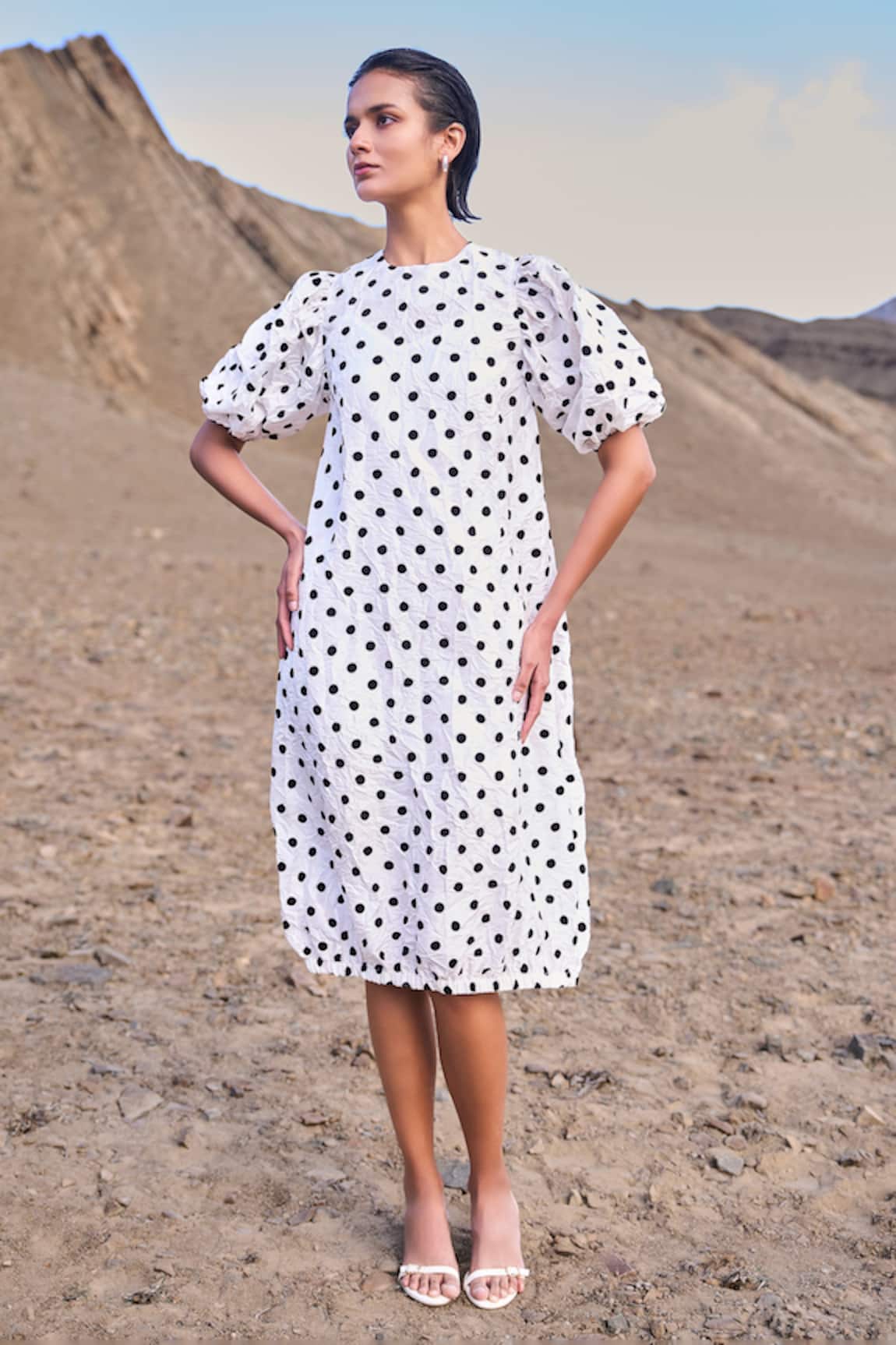 Dash And Dot Crushed Polka Dot Dress 