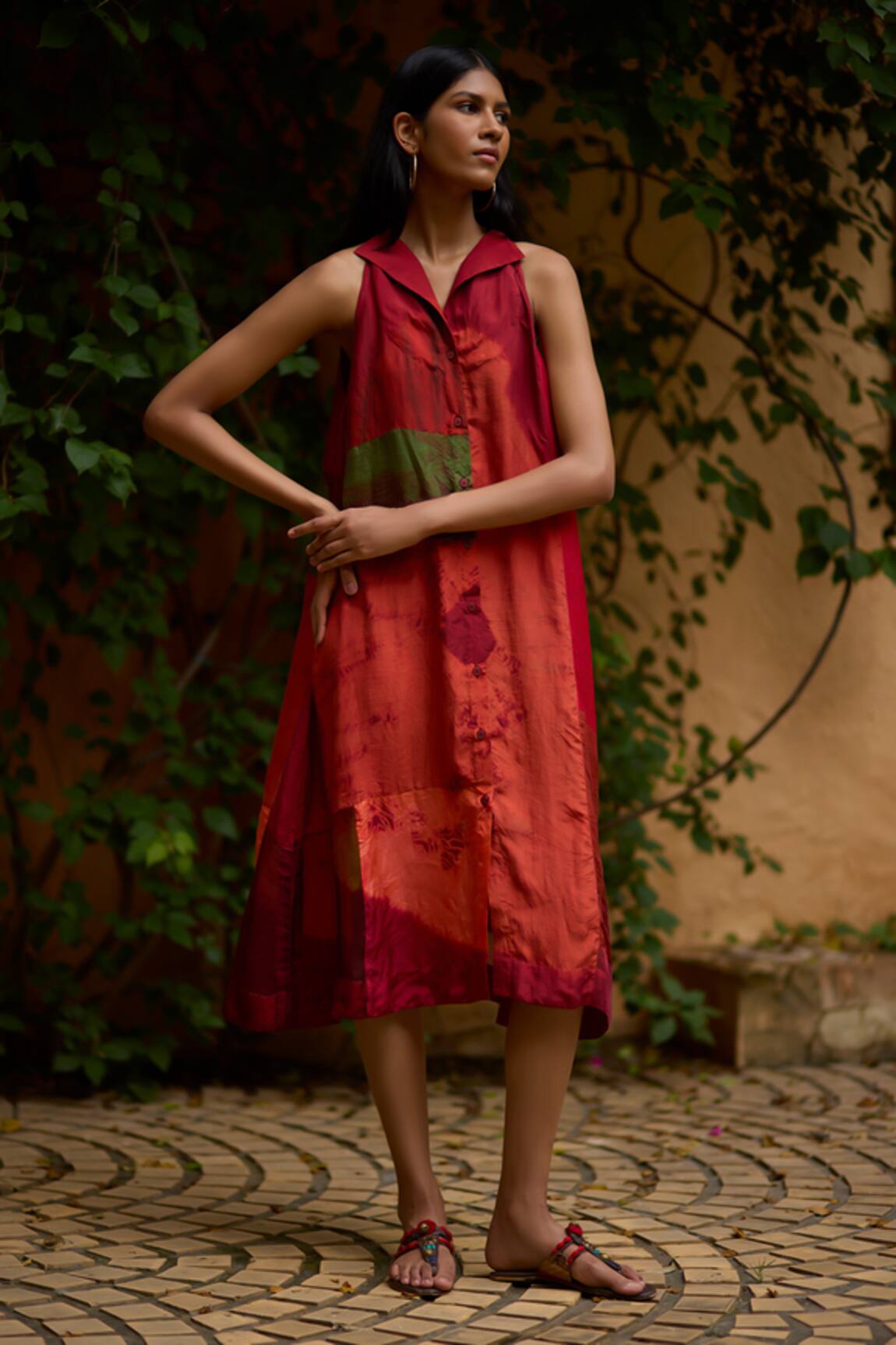 Medha Multi Color Pure Silk Dress 