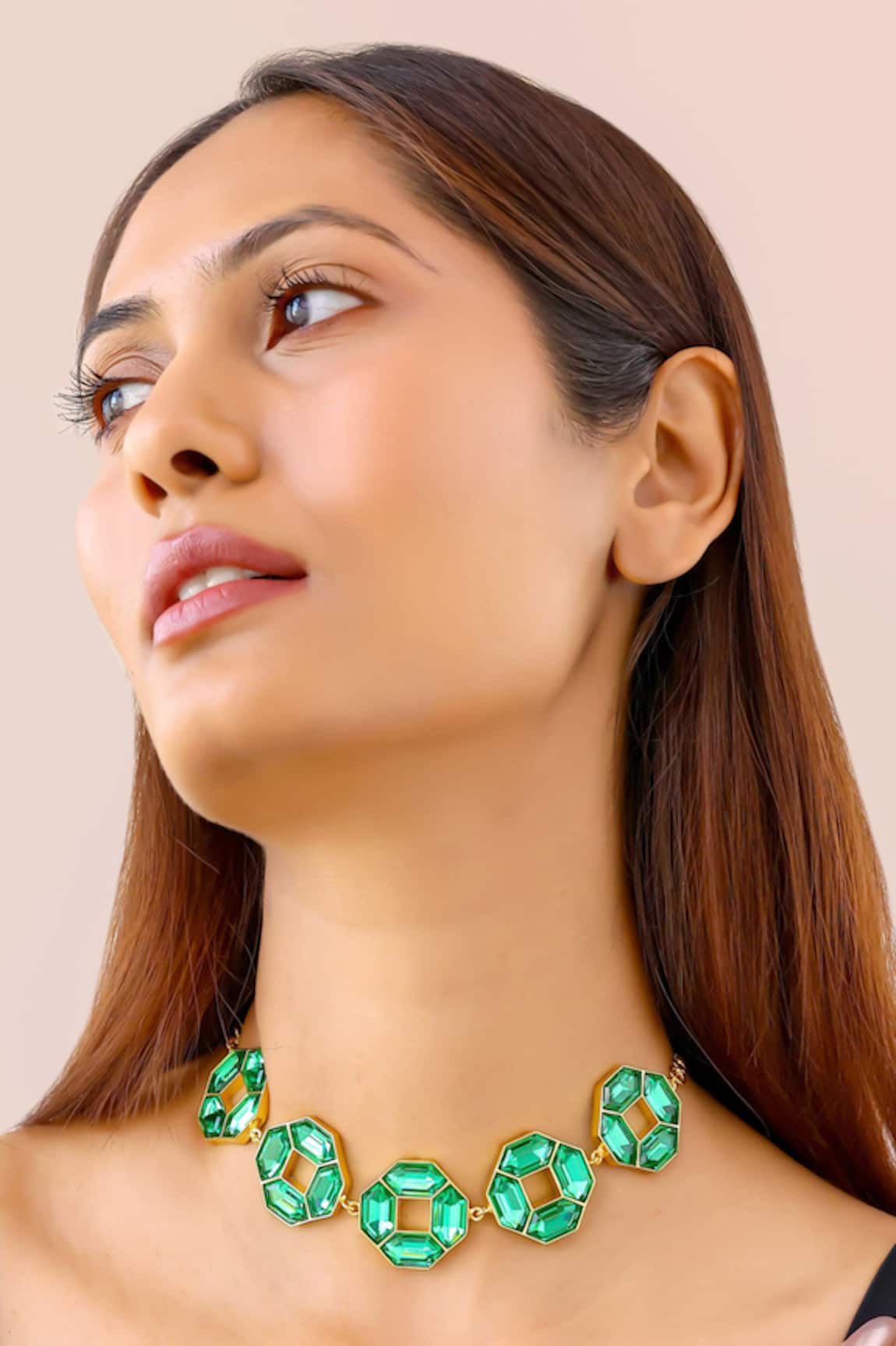 Bblingg Emerald Crystal Necklace Set 