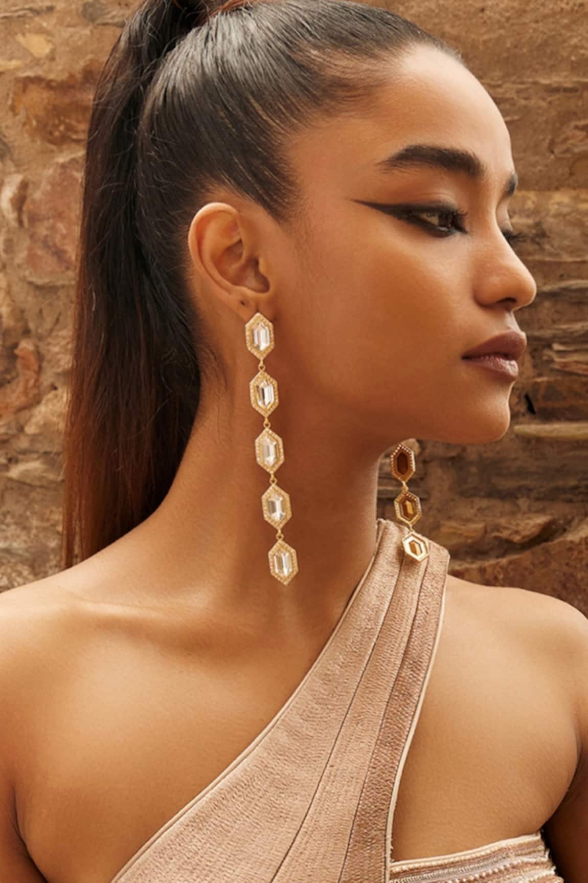 Bblingg Cavi Danglers with White Crystals 