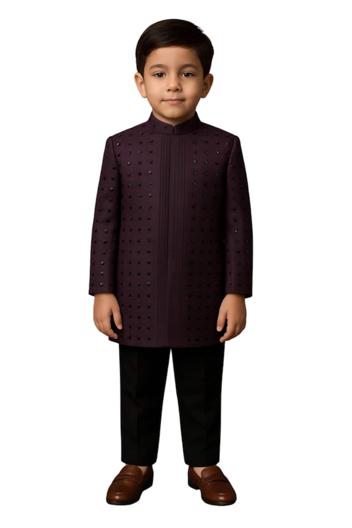 Paarsh Designer Square Emb Jacket & Pant Set 