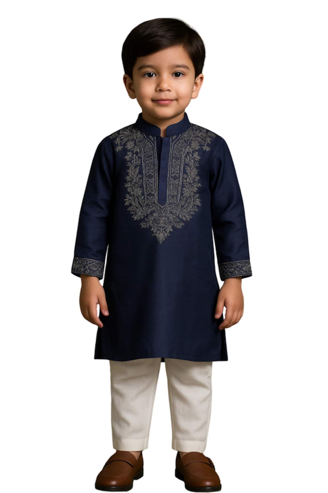 PAARSH Navy Blue Designer Kurta Set 