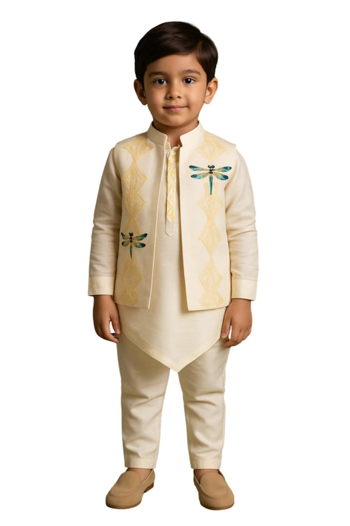 PAARSH Designer Dragonfly Nehru Jacket Set 