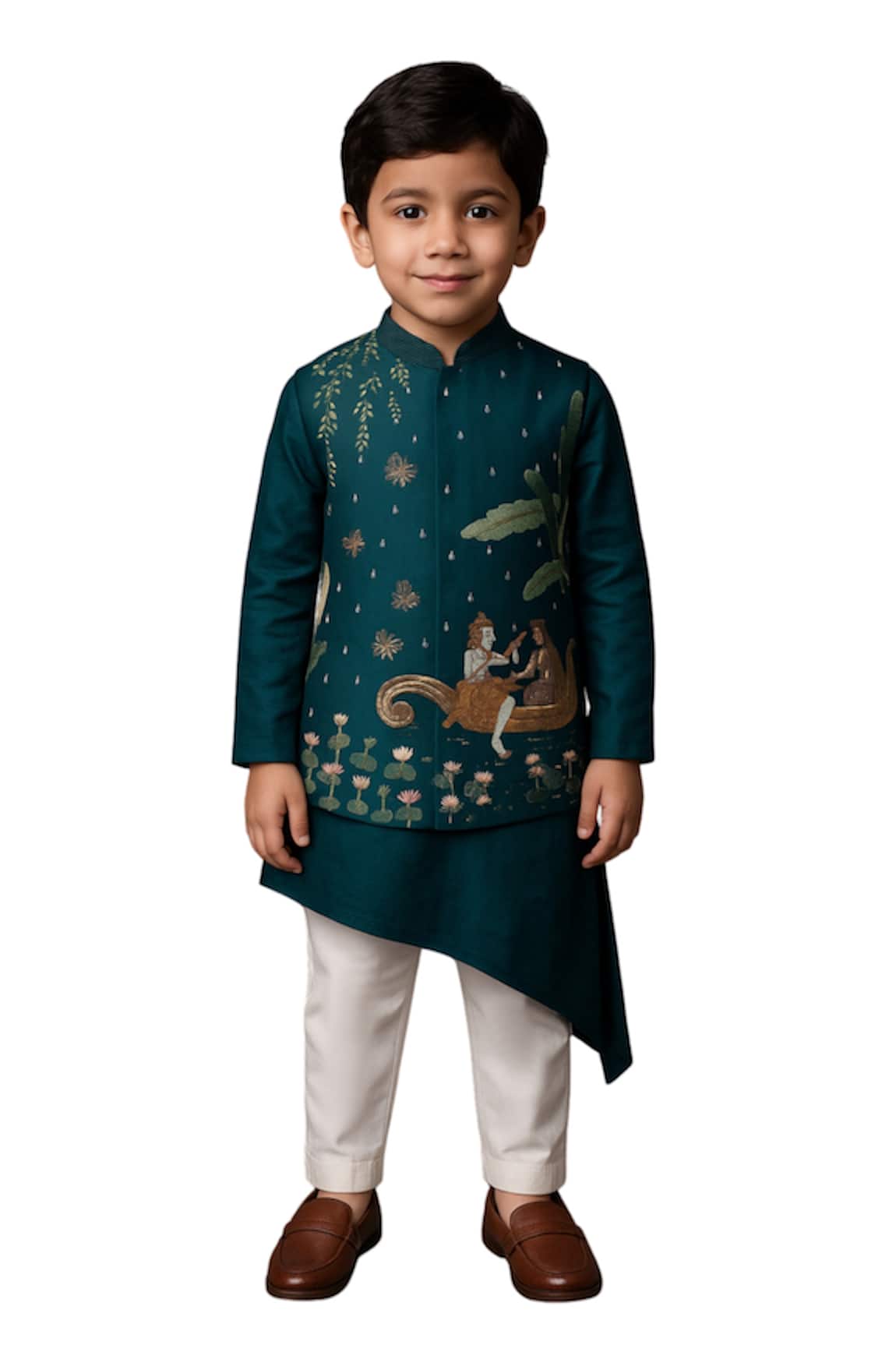 Paarsh Dark Green Designer Kurta Set 