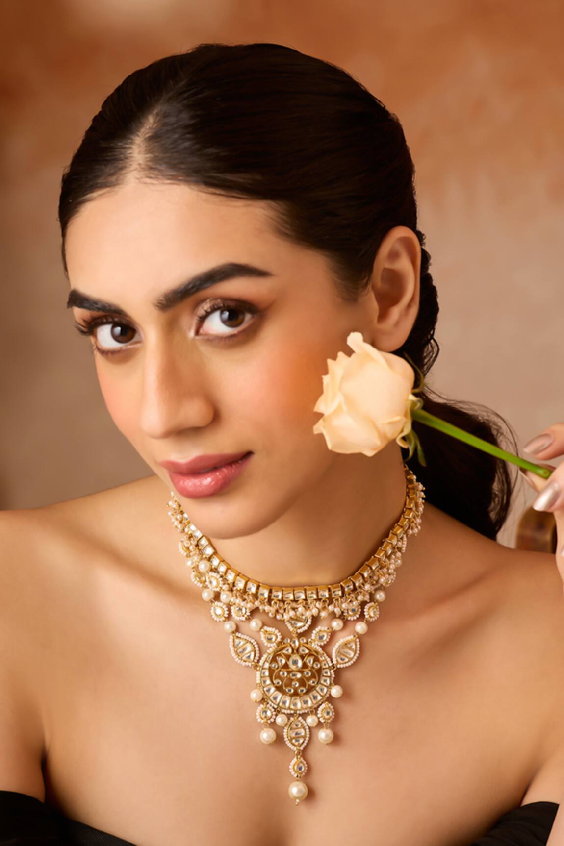 Paisley Pop Kundan Necklace Set 