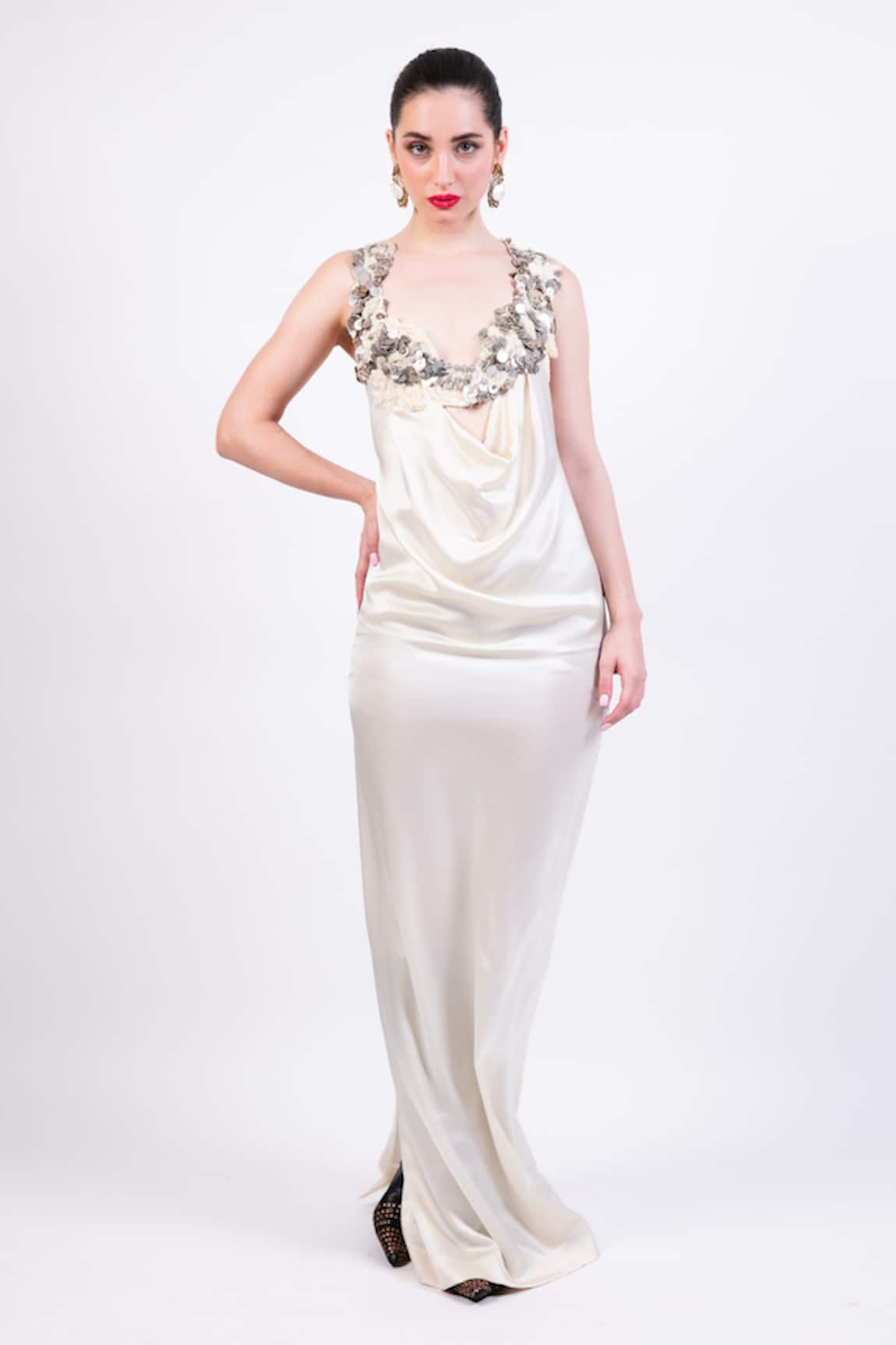 AK-OK Cocktail Dress With Lace Detailing 