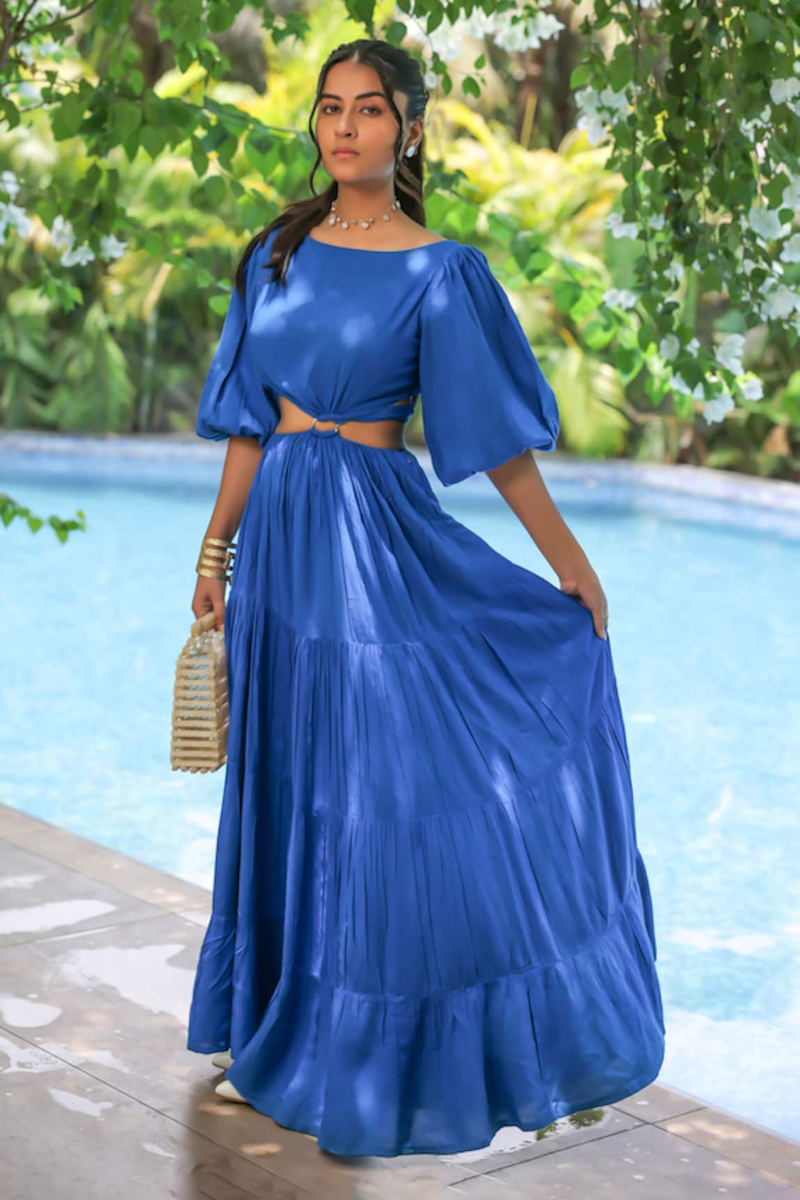 Foram Patel Electric Blue Designer Dress 