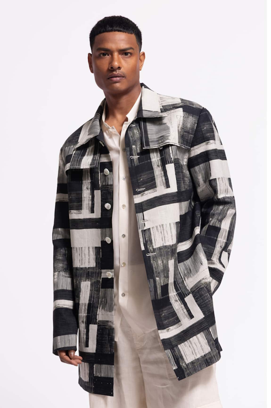 Balance By Rohit Bal Designer Linen Jacket