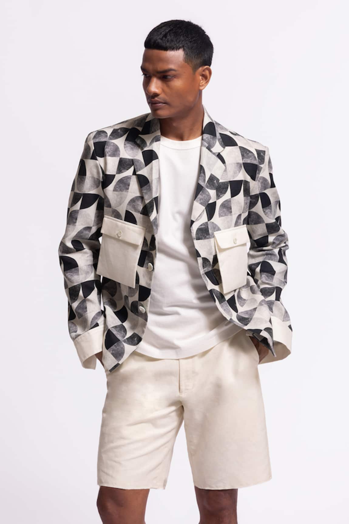 Balance By Rohit Bal Geometric Pattern Designer Jacket 