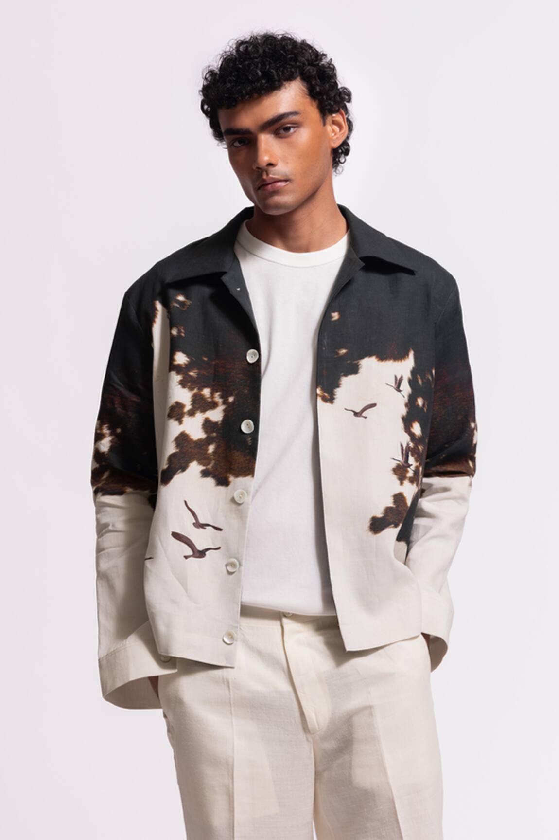 Balance By Rohit Bal Designer Linen Jacket 