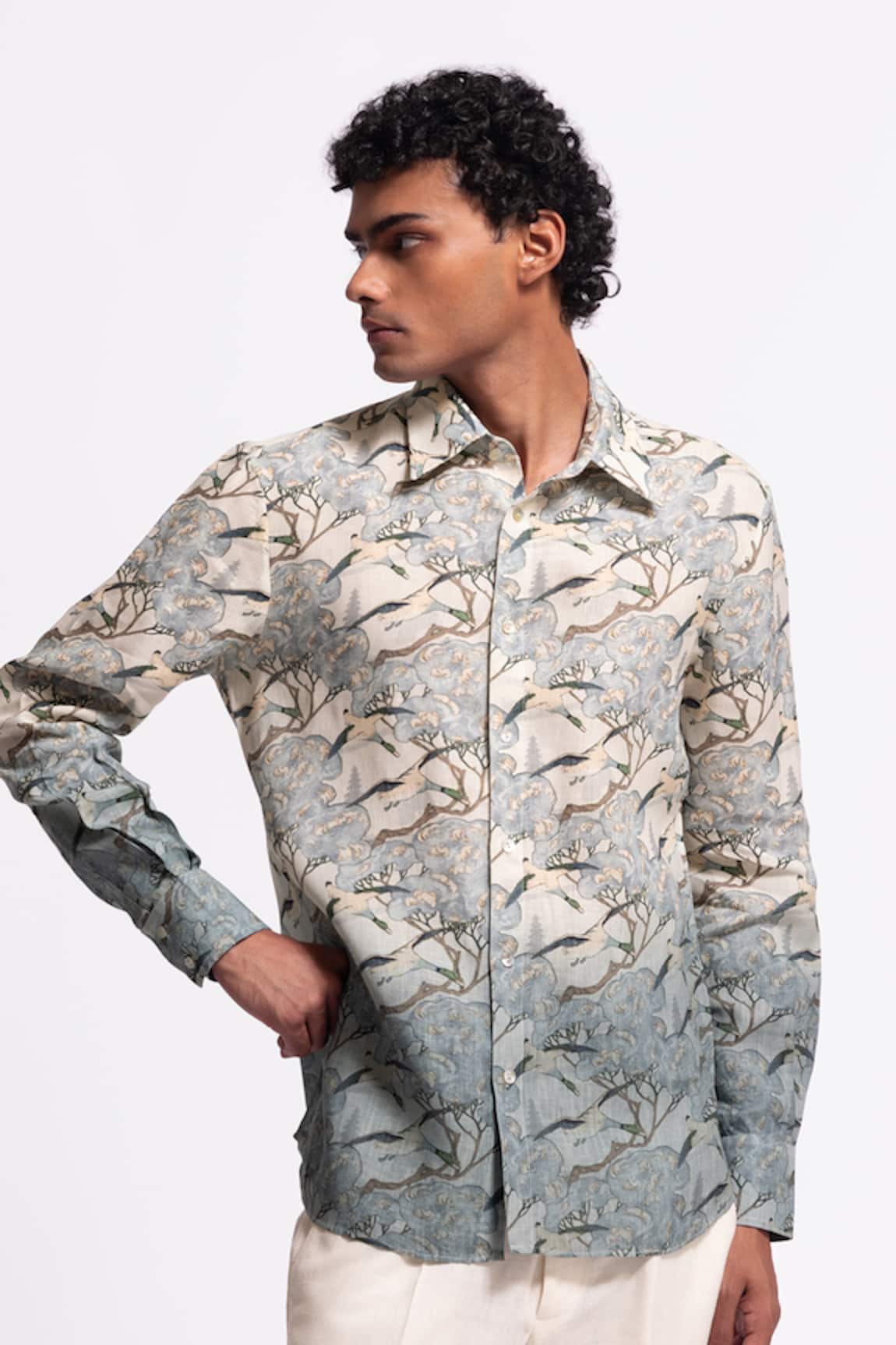 Balance By Rohit Bal Designer Linen Shirt 