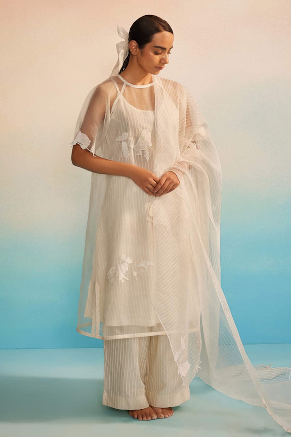 Ahmev Yuugen Organza Kurta Set 