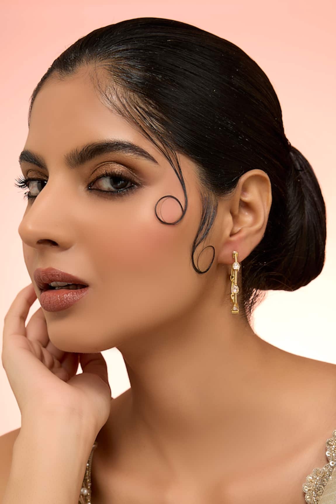 Karisa Designs Krisha Moissanite Hoop Earrings 