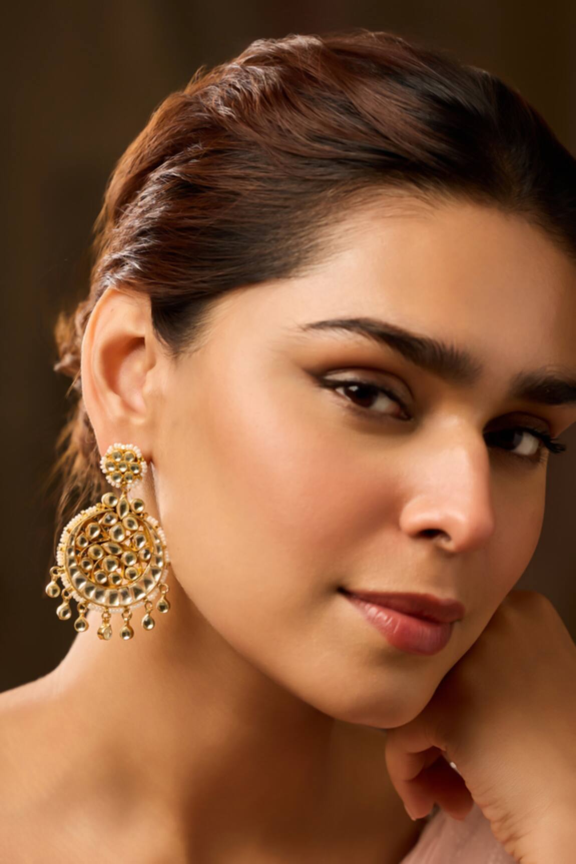 Paisley Pop Designer Kundan Earrings 