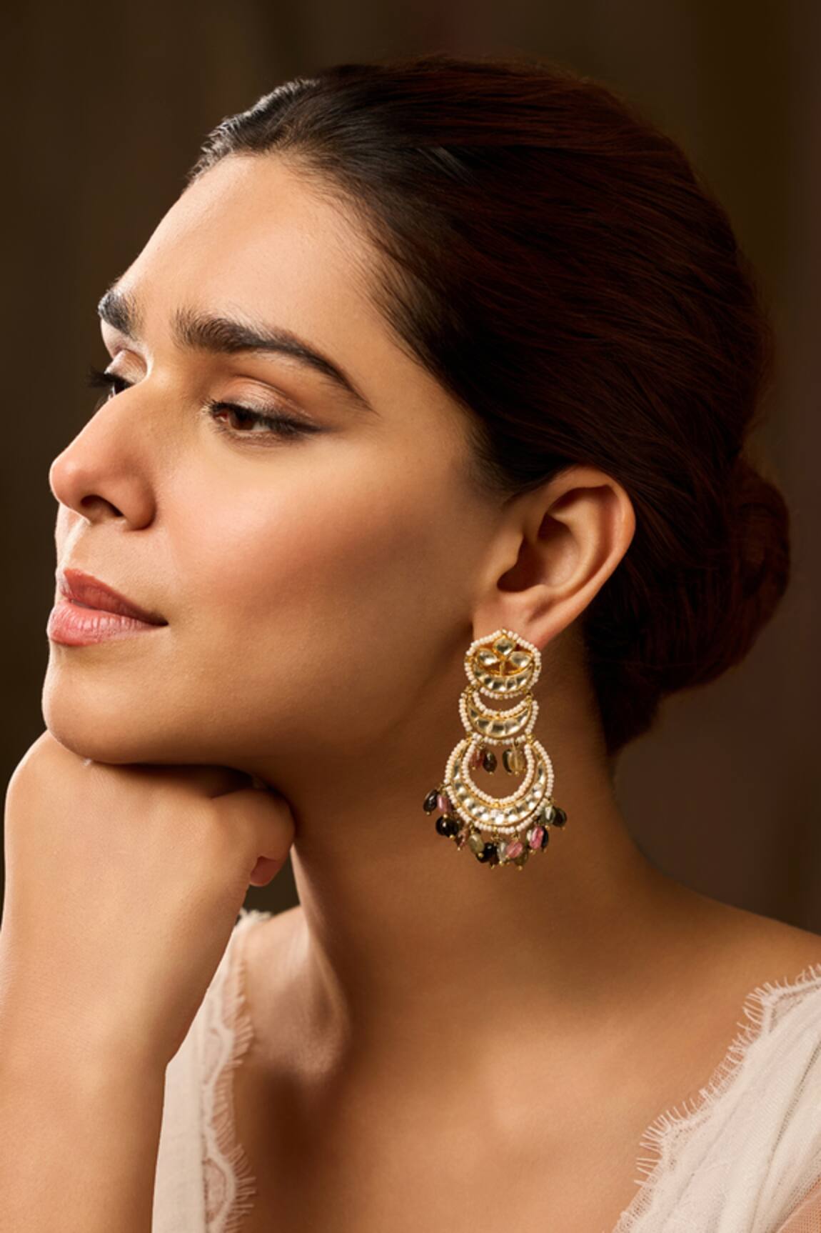 Paisley Pop Multicolored Kundan Earrings 
