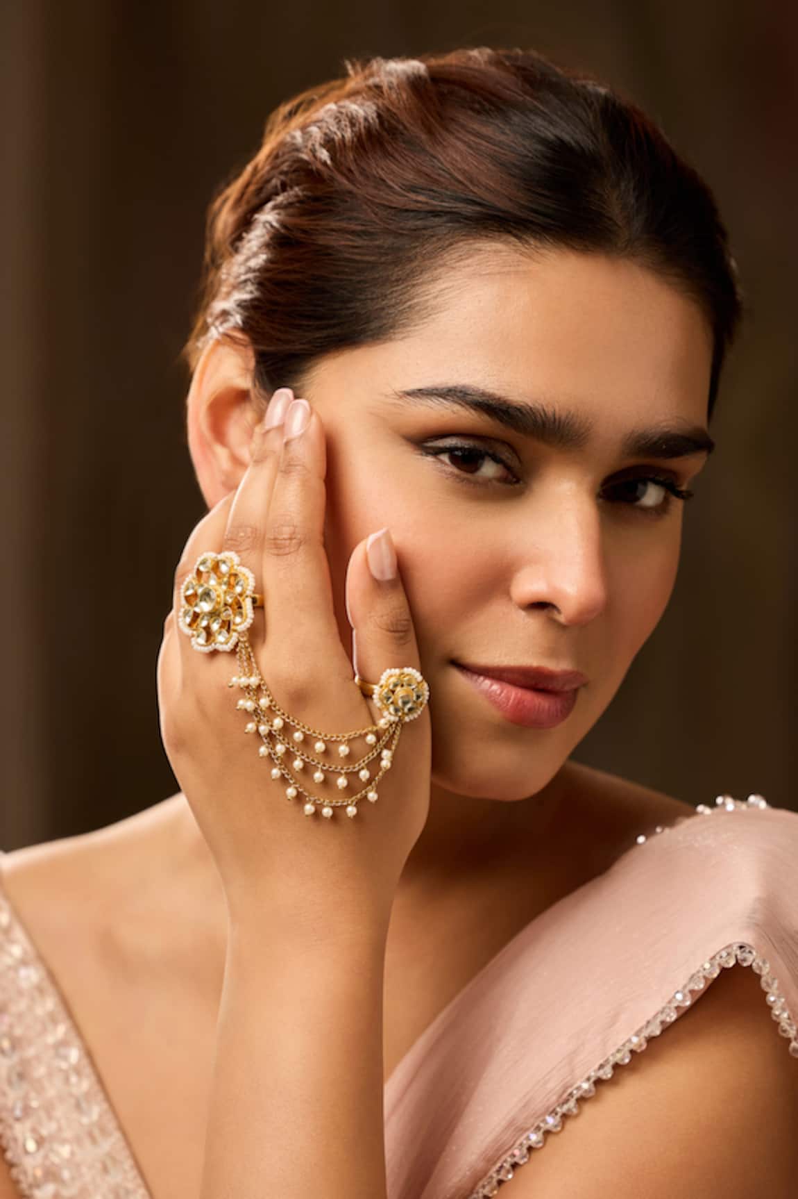 Paisley Pop Floral Kundan Ring 