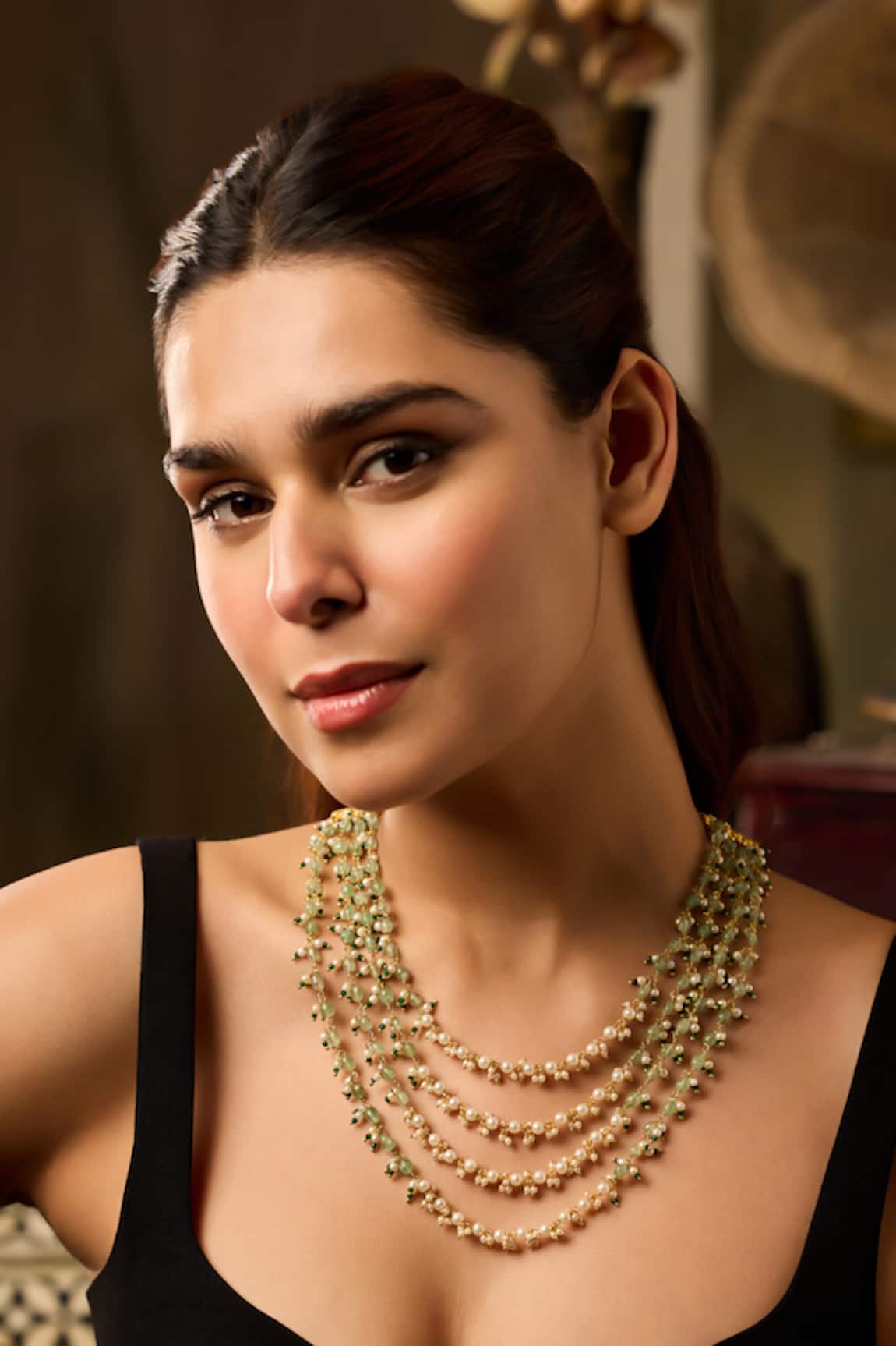 Paisley Pop Mint Layered Necklace 