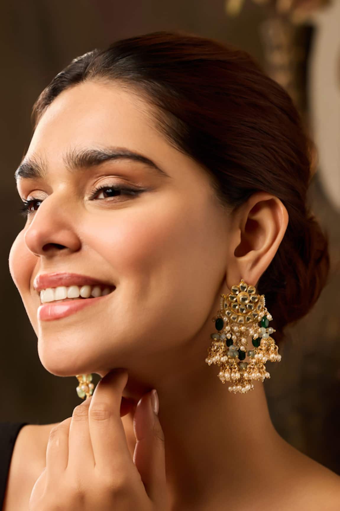 Paisley Pop Designer Green Jhumki Earrings 