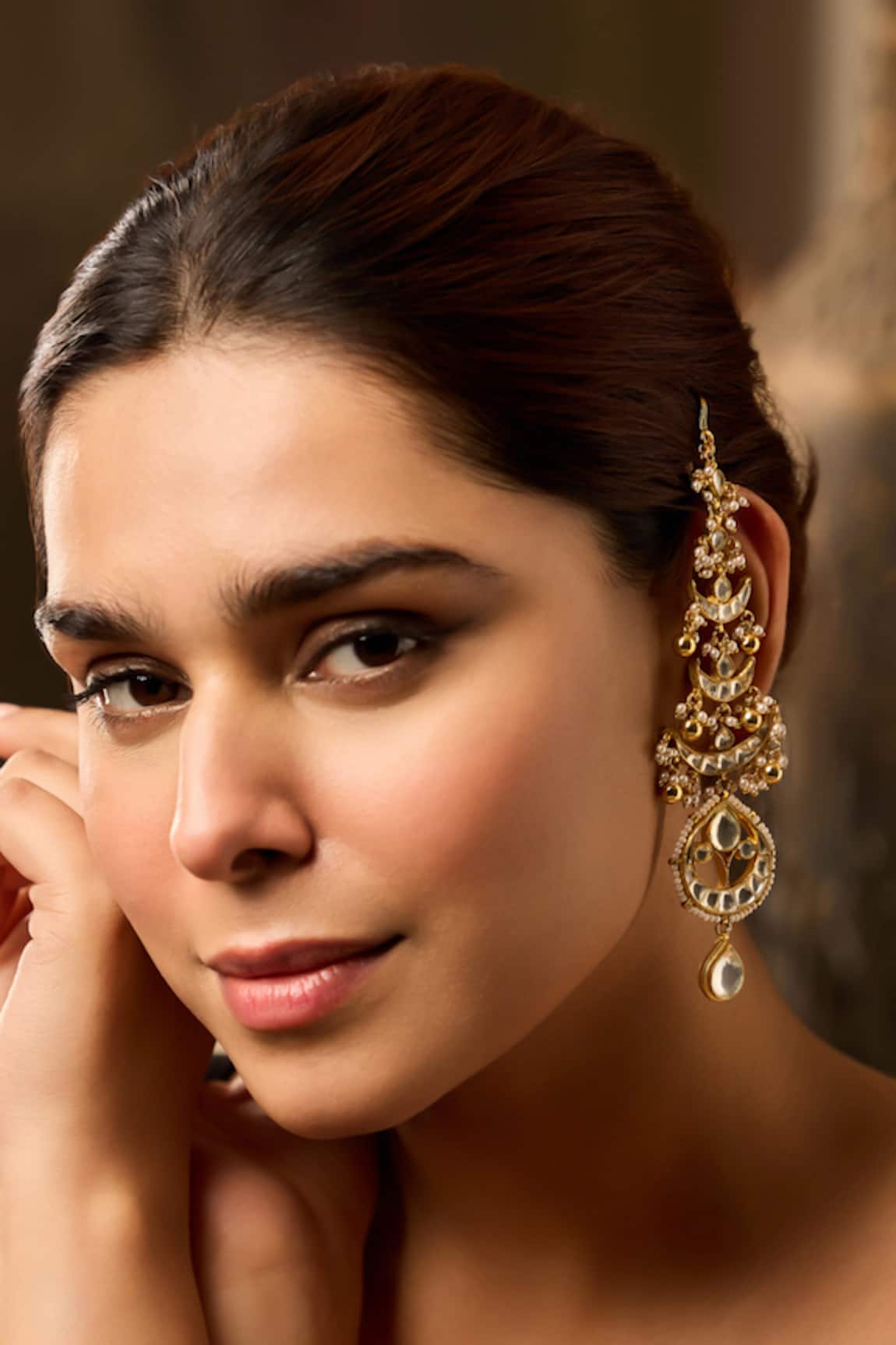 Paisley Pop Kundan Statement Earrings 