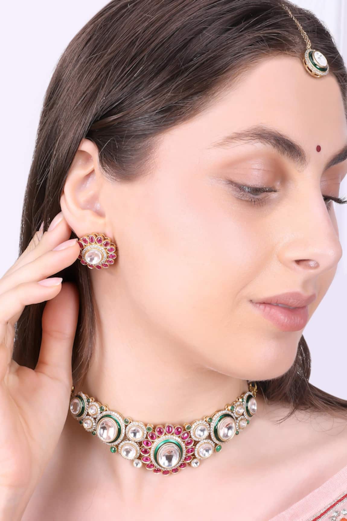 Queens Jewels Royal Multicolor Kundan Jewelry Set 