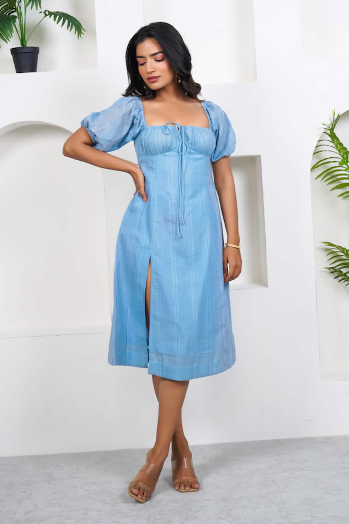 Taro Berryblue Cotton Dress 