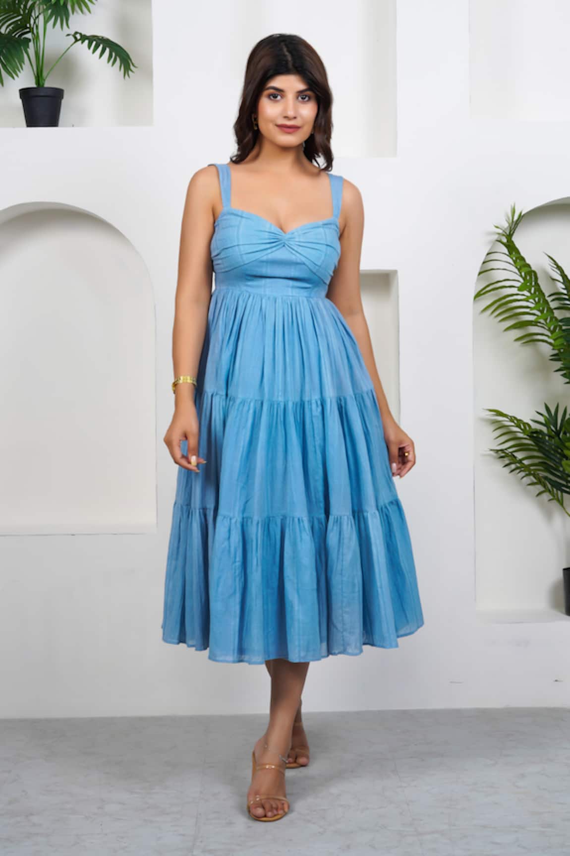 Taro Pacific Blue Cotton Dress 
