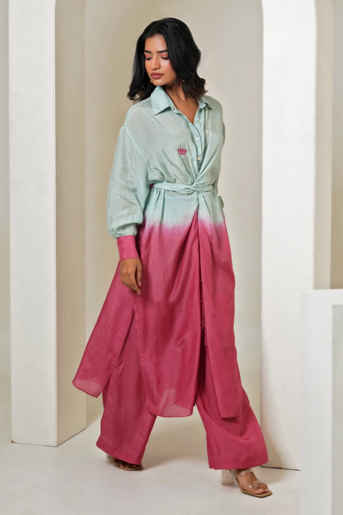 Taro Mint Fuscia Co-ord Set 