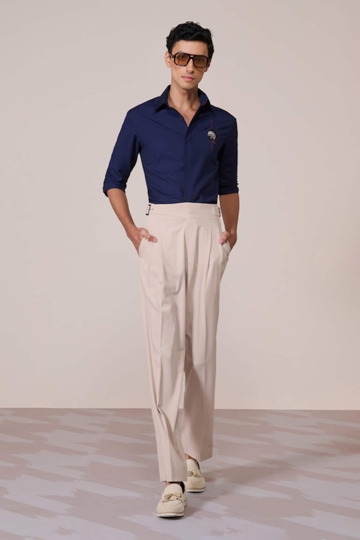 S&N By Shantnu Nikhil Navy Slim-Fit Shirt  