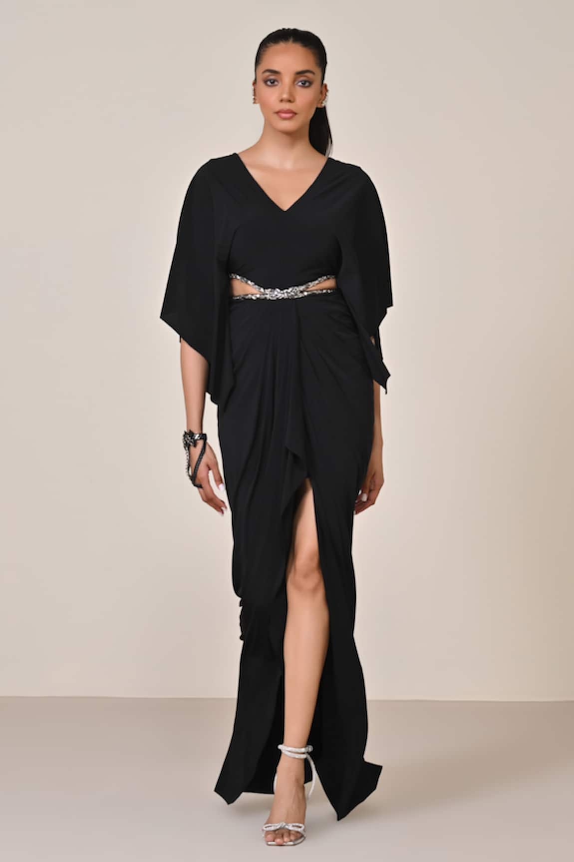 S&N By Shantnu Nikhil Draped Gown  