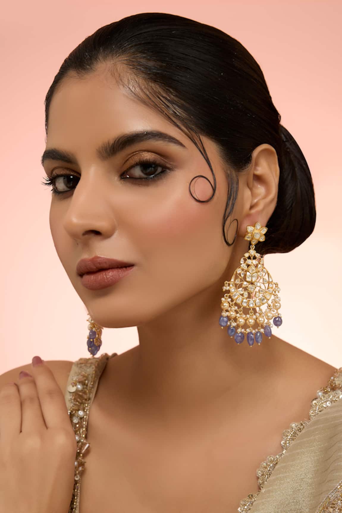 Karisa Designs Chand Moissanite Earrings 