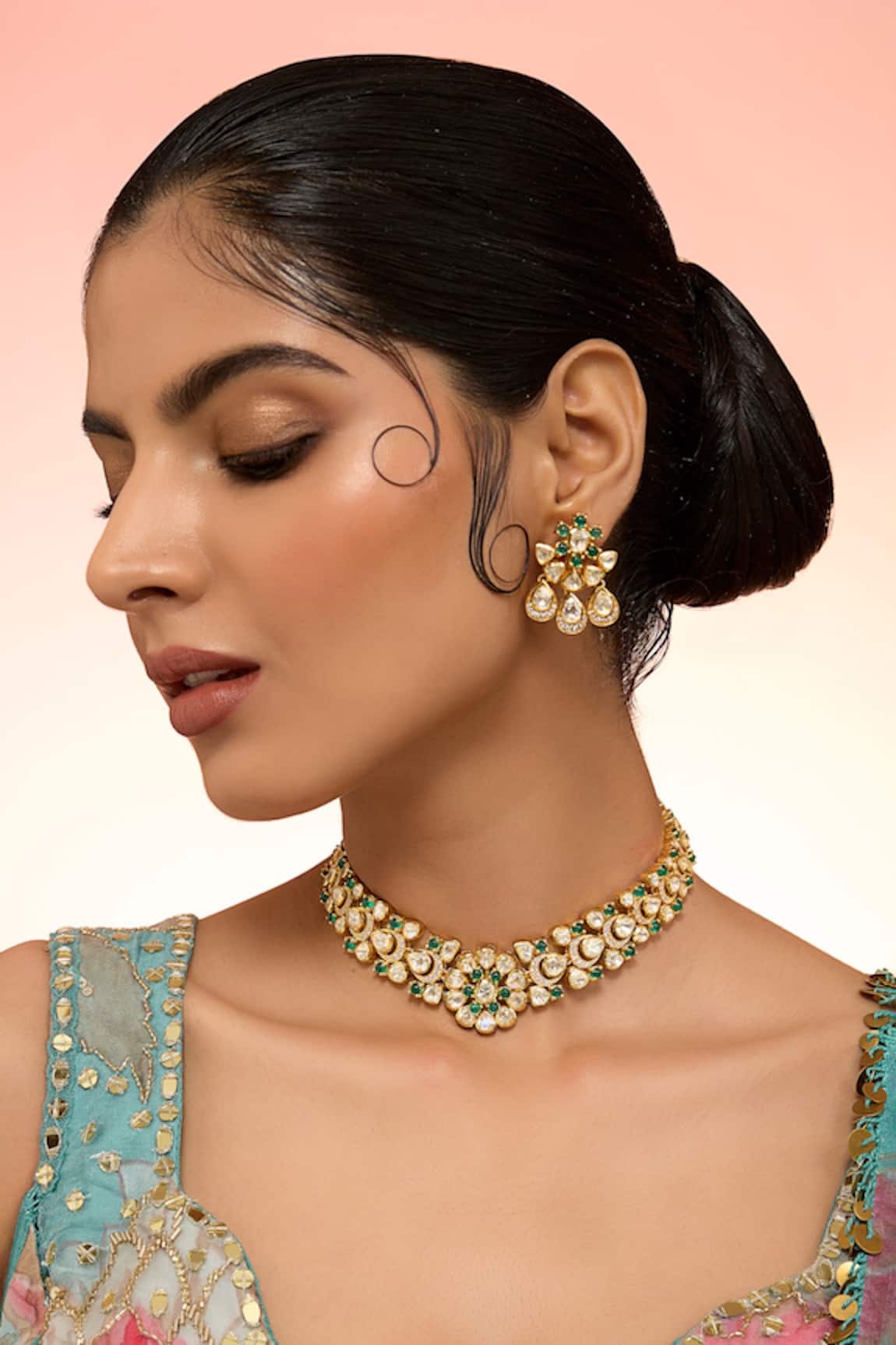 Karisa Designs Shereen Moissanite Necklace Set 
