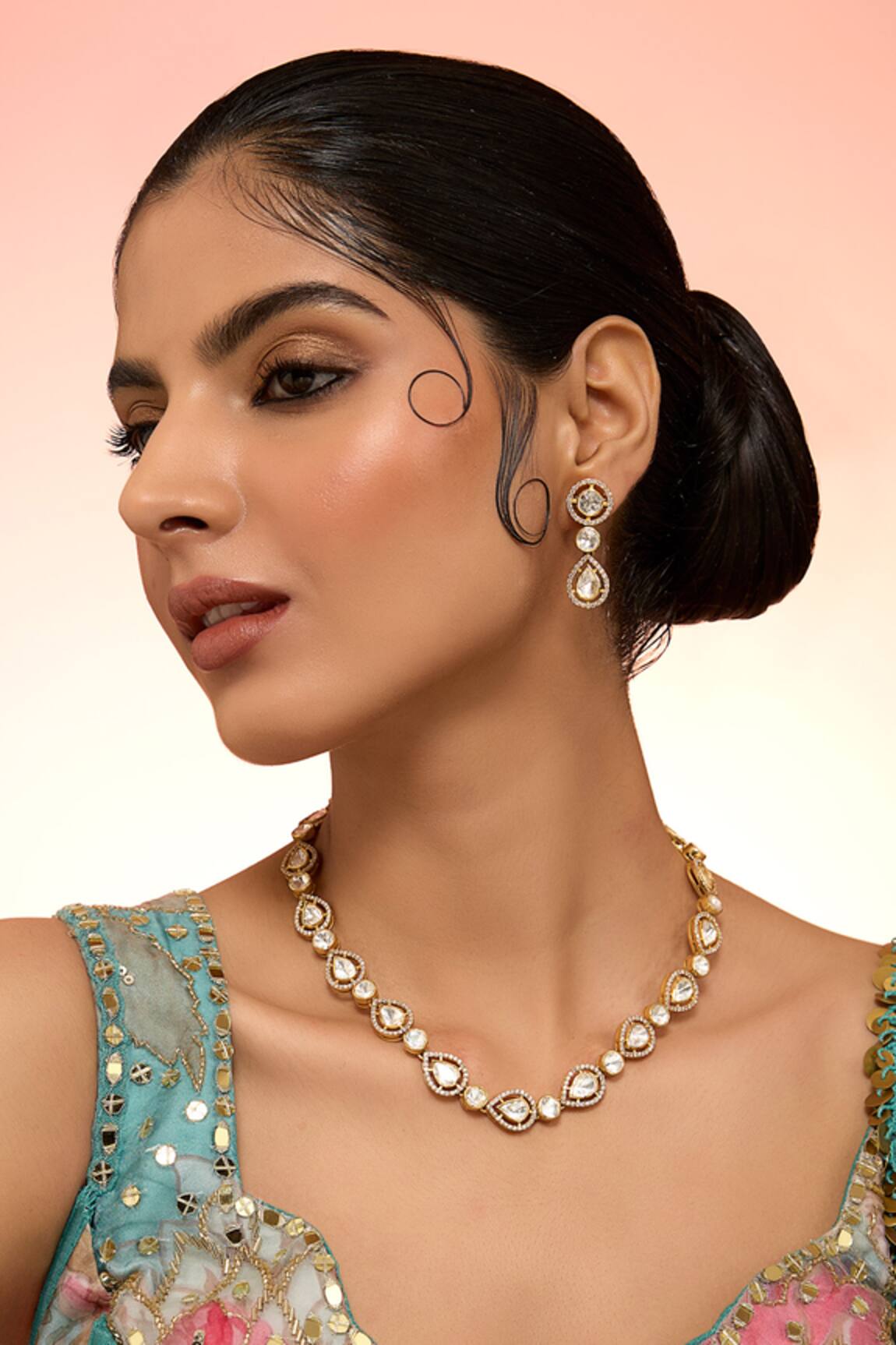 Karisa Designs Classic Moissanite Necklace Set 