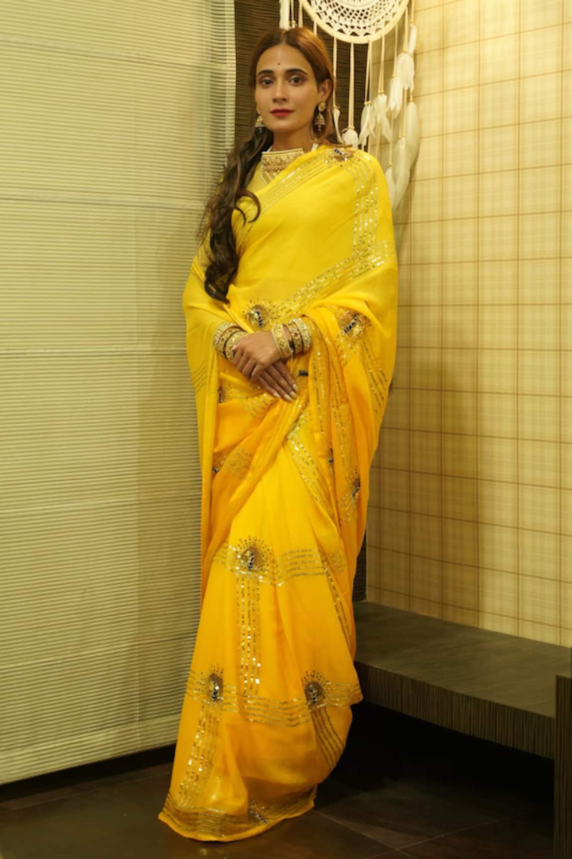 Ruar India Ombré Chiffon Saree Set 