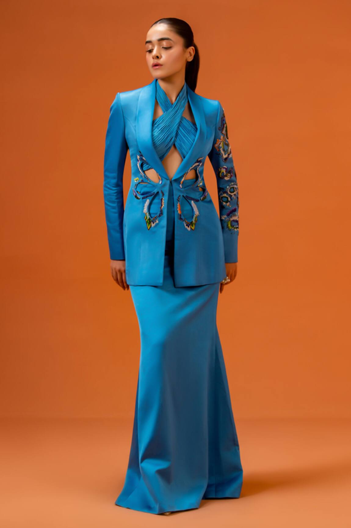 Taali Blue Hand Embellished Designer Set 