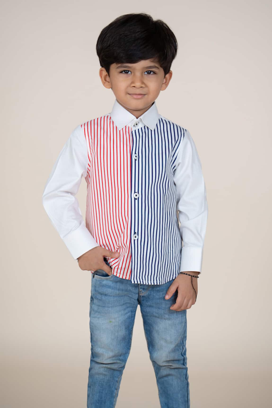Little Boys Closet Striped Designer Shirt for Boys 