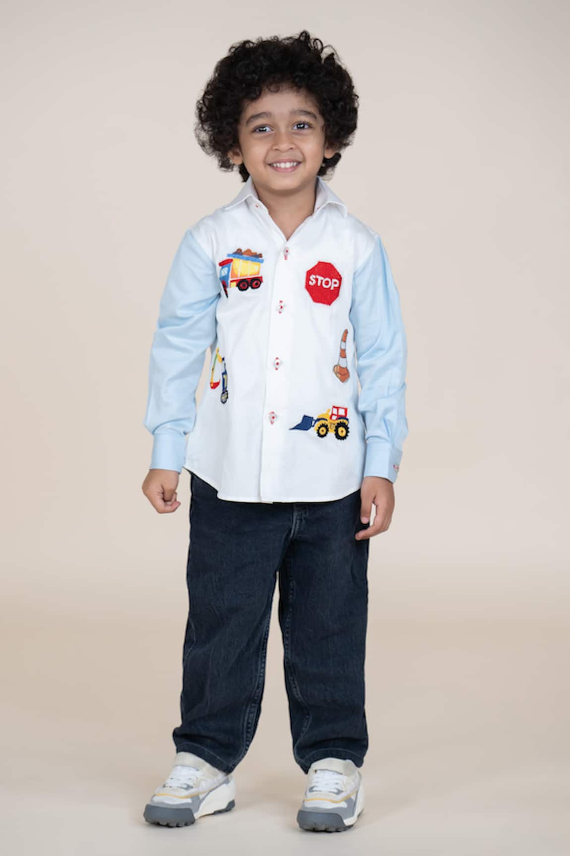 Little Boys Closet Boys Designer Cotton Satin Shirt 
