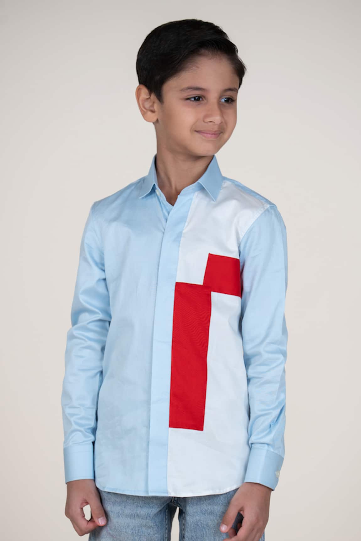 Little Boys Closet Color Block Designer Shirt 