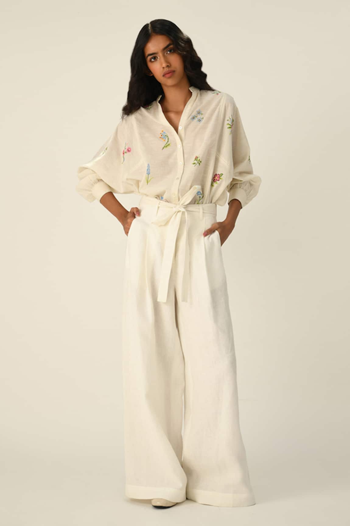 Payal Pratap Canina Belted Wide Leg Pants 