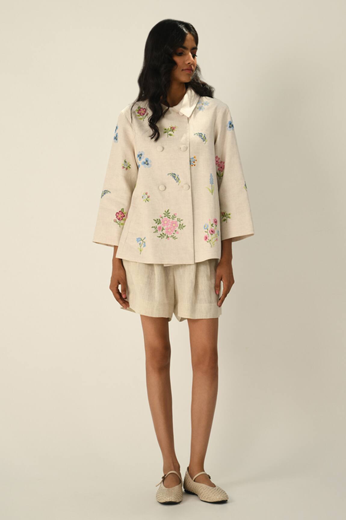 Payal Pratap Gallica Tailored Pleated Shorts 