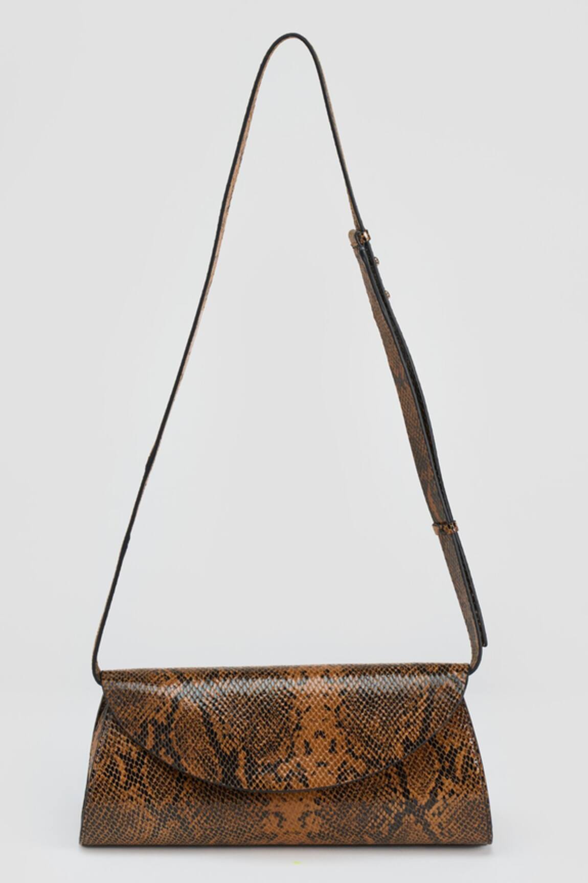 PERONA Darcy Mini Python Print Clutch 