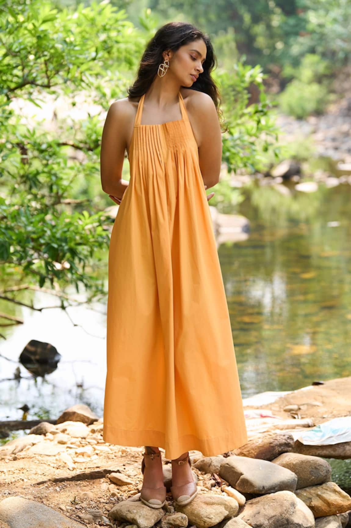 Dash And Dot Honey Yellow Organic Cotton Dress 