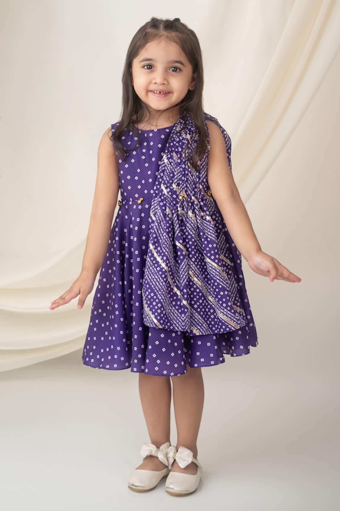 Label Neeti Bandhani Print Dress 