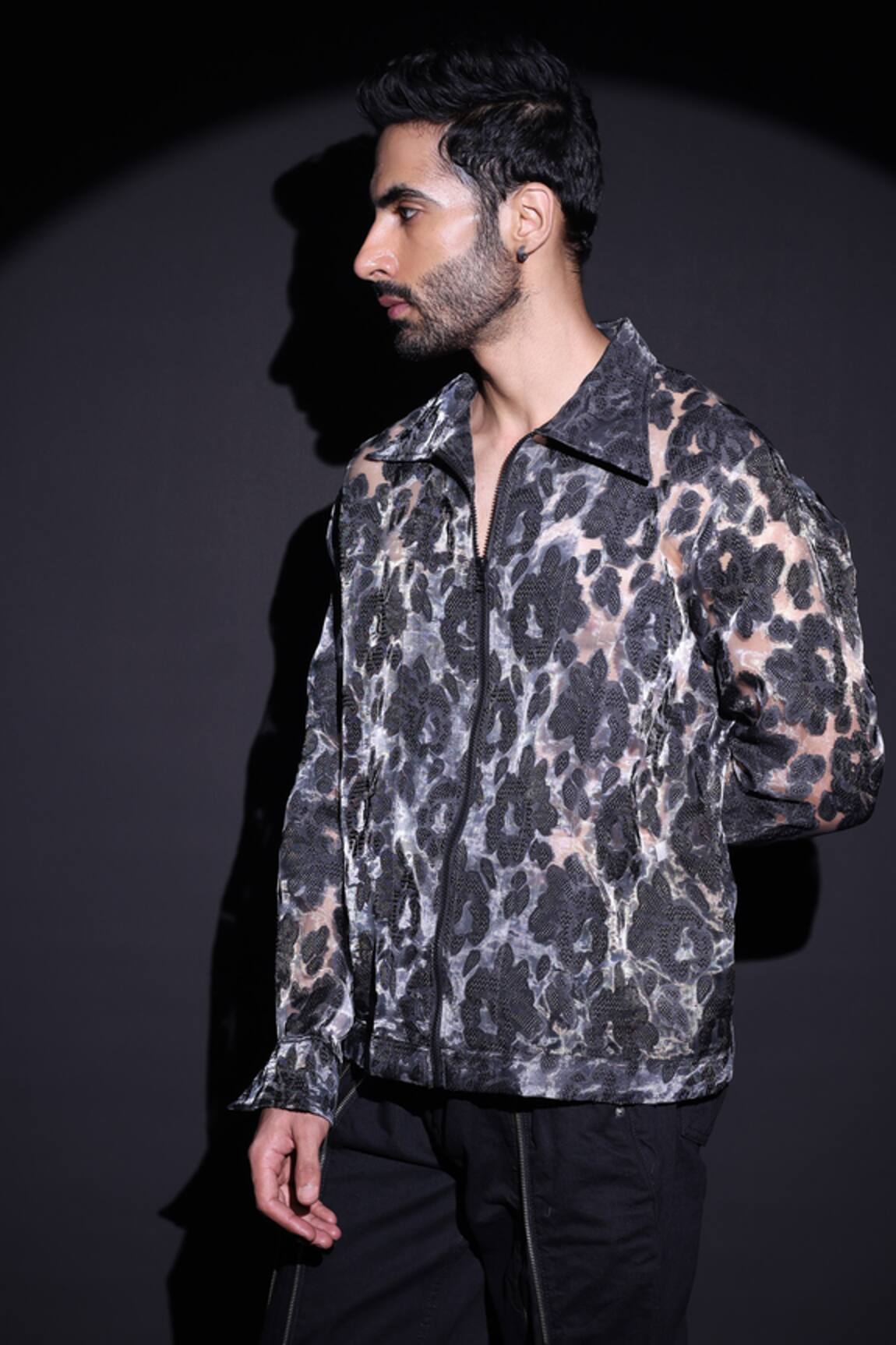 Label Muslin Black Tissue Designer Shirt 