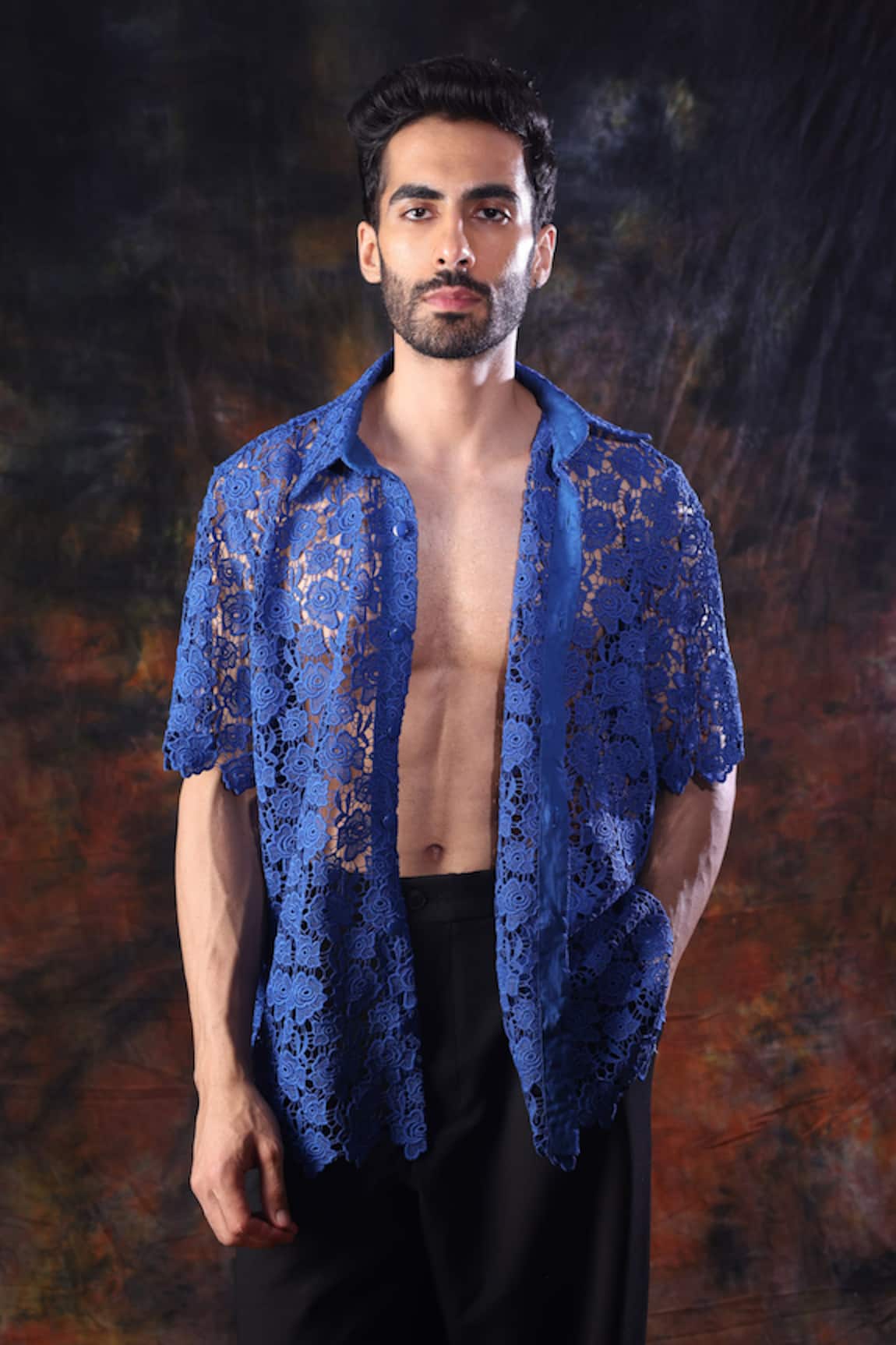 Label Muslin Designer Crochet Shirt 