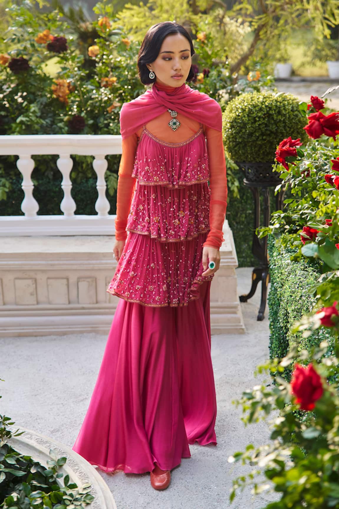 Supria Munjal Raspberry Pink Designer Kurta Set 