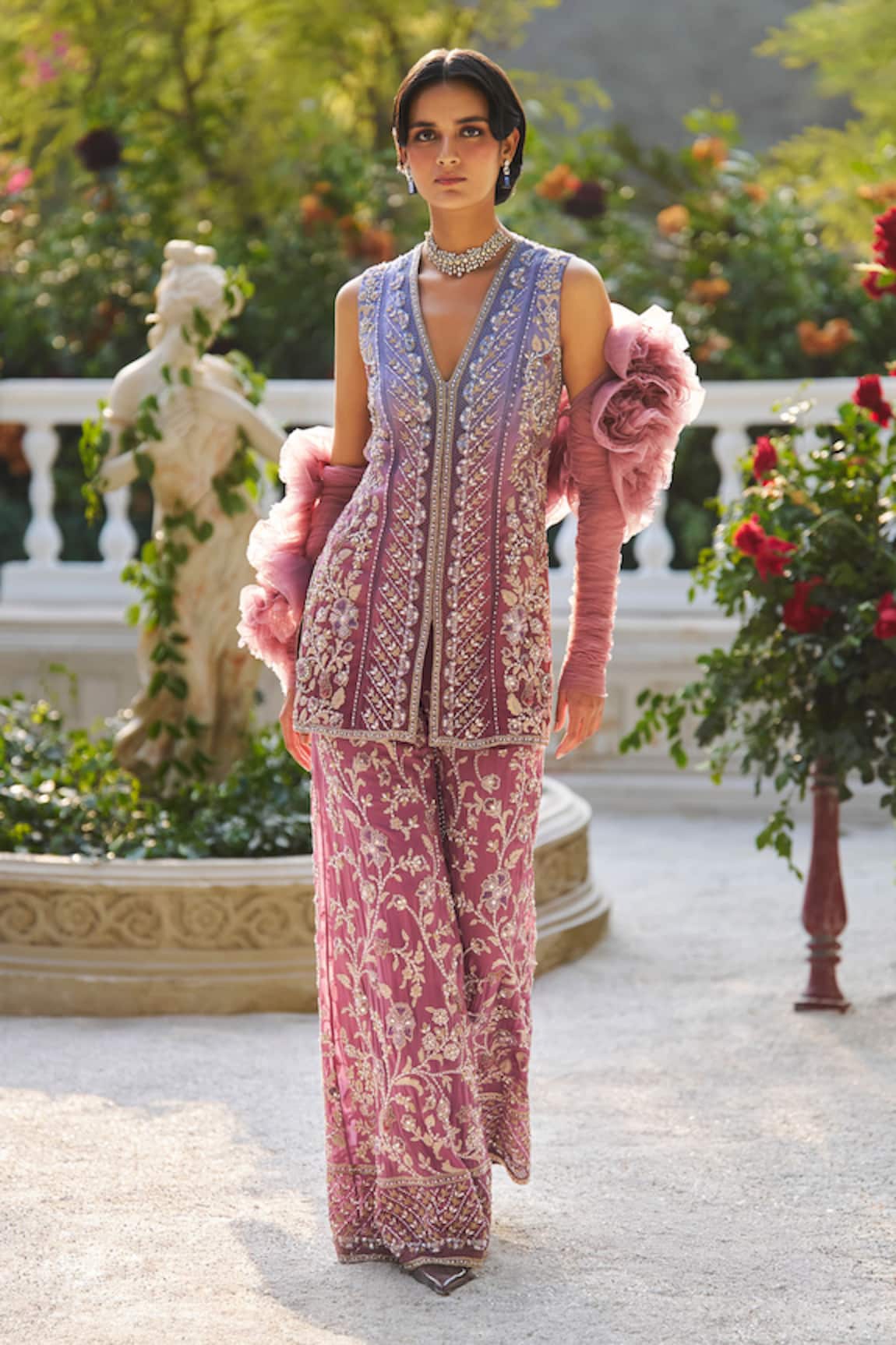 Supria Munjal Designer Shimmer Georgette Kurta & Pant Set 