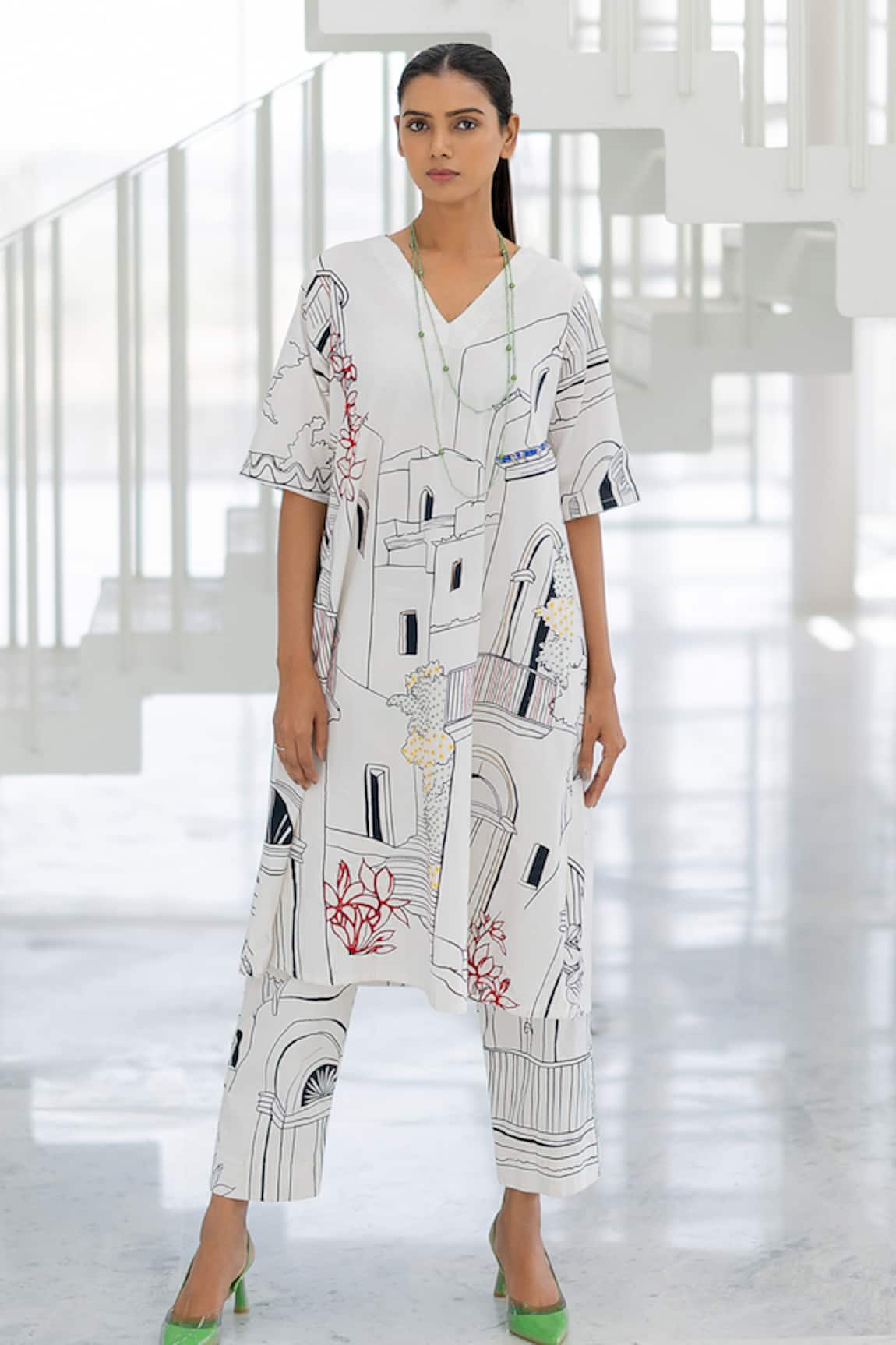 Silai Studio Sunlit Vistas Embroidered Kurta Set 