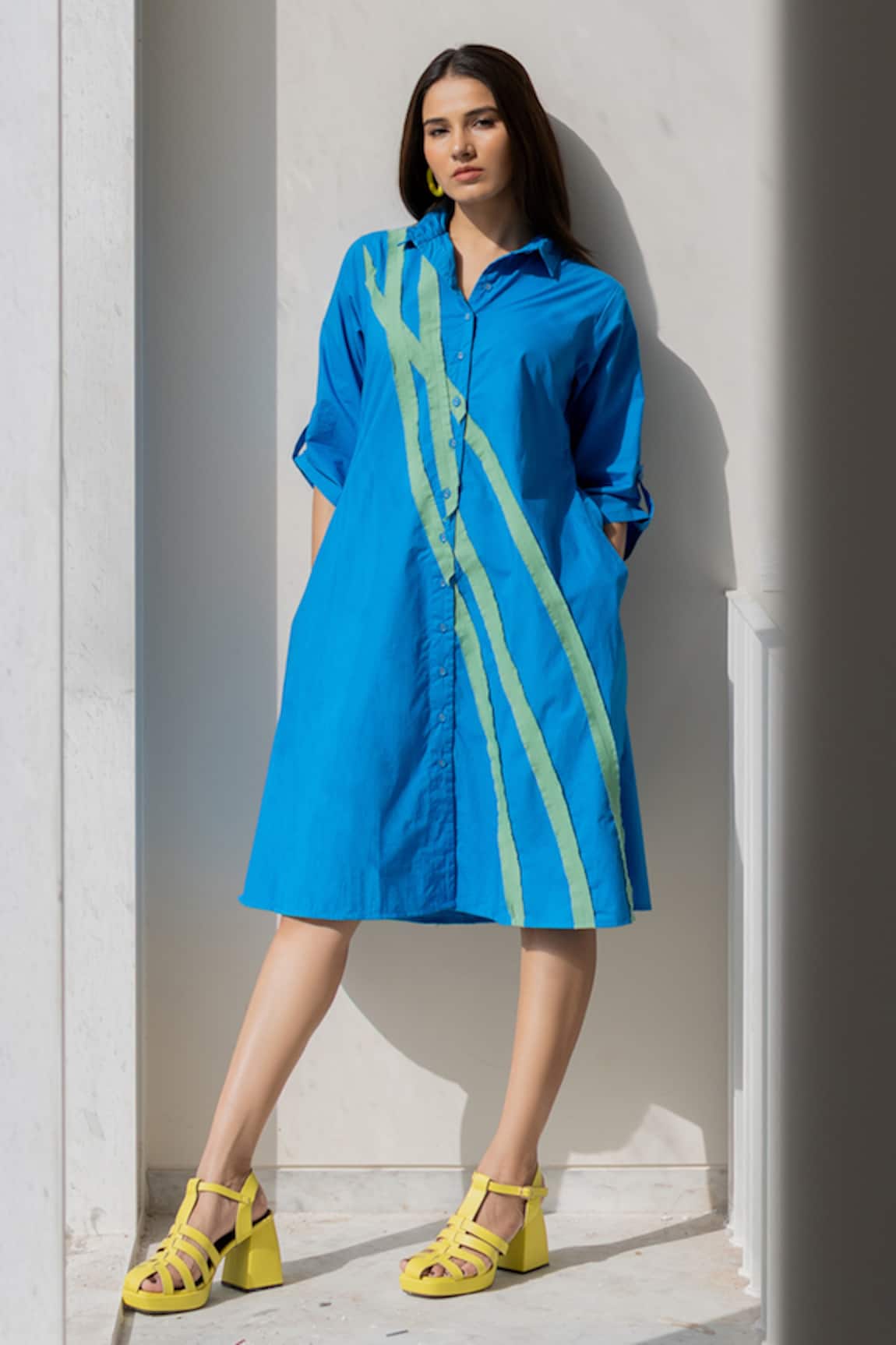 Silai Studio Seafoam Poplin Dress 